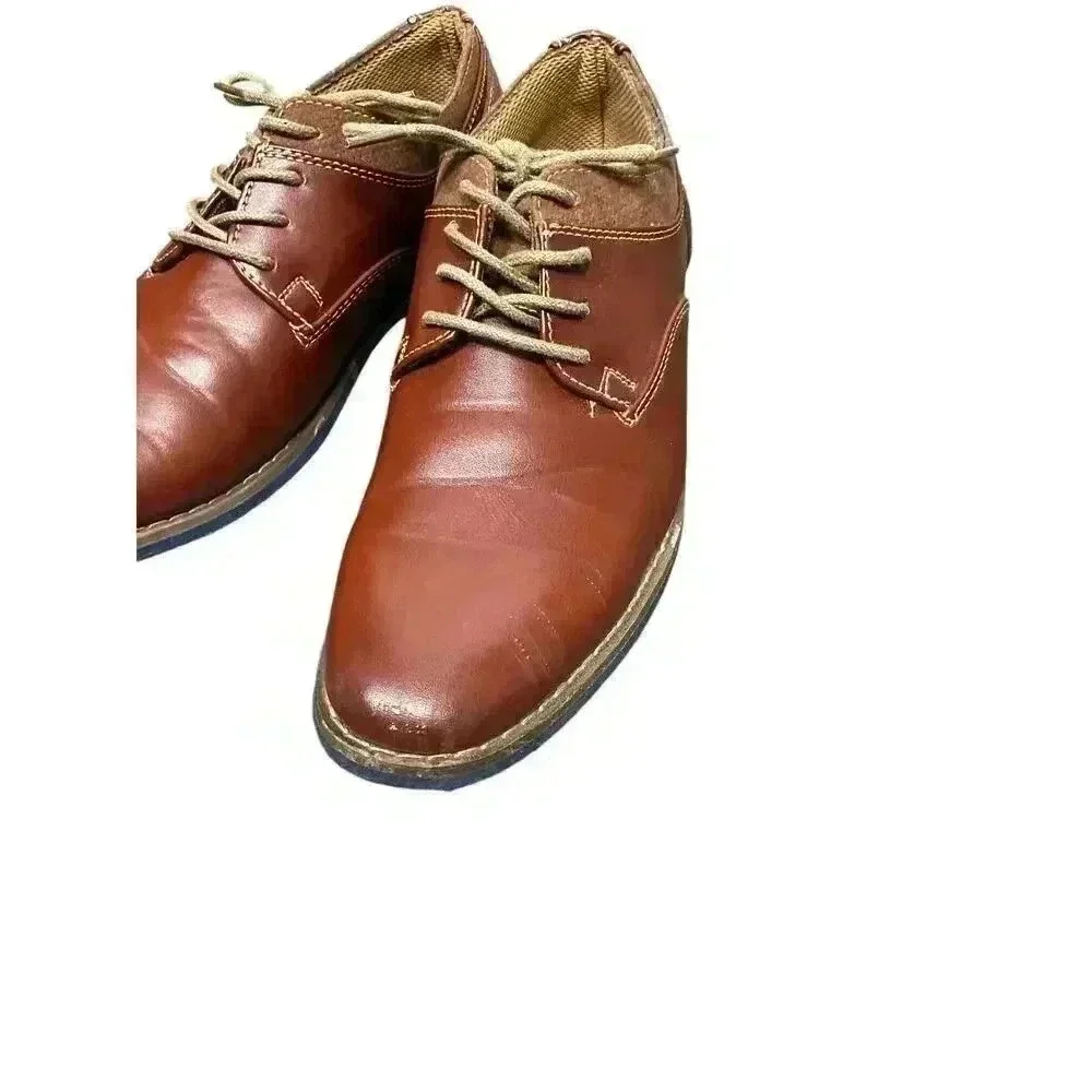 Deer Stags Mens Jax Brown Dress Shoes Oxford Lace up Size 5